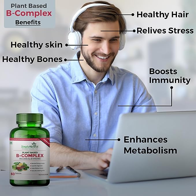 Simply Herbal Plant Based Vitamin B Complex - 60 tabs